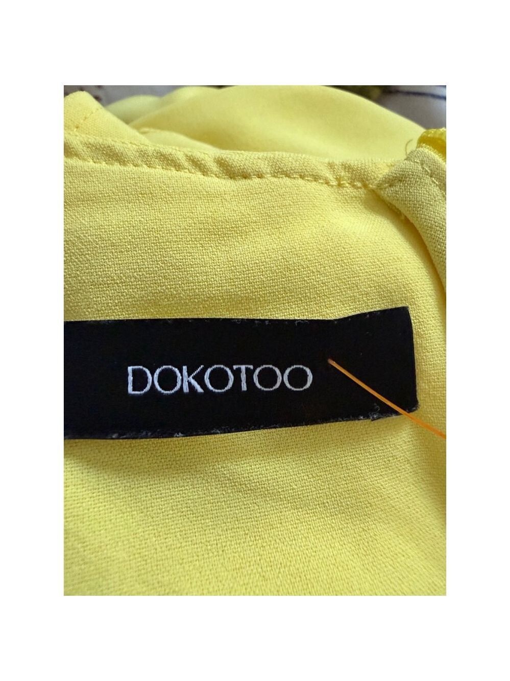 DOKOTOO Yellow Tiered Romper S - Picture 3 of 9